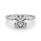 Round Tulip Hidden Halo Engagement Ring