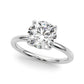 Round Tulip Hidden Halo Engagement Ring
