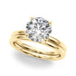 Round Tulip Hidden Halo Engagement Ring