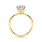 Round Tulip Hidden Halo Engagement Ring