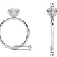 Round Tulip Hidden Halo Engagement Ring