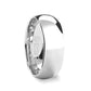 VIVID Silver Polished Finish Domed Wedding Band - 4mm & 8mm