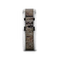 BUCK Polished Beveled Tungsten Carbide Men's Wedding Band with Ombre Deer Antler Inlay - 6mm & 8mm