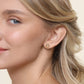 Gabriel & Co. 14K Yellow Gold Bujukan and White Sapphire Stud Earrings .16CTW