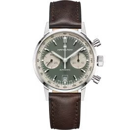 Hamilton American Classic Intra-Matic Auto Chrono 40mm - Dial color:Green - H38416560