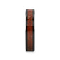 TRIASSIC Red Dinosaur Bone Inlaid Black Ceramic Beveled Edged Ring - 4mm