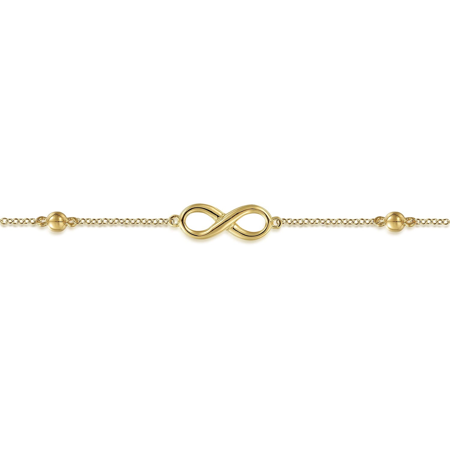Gabriel & Co. 14K Yellow Gold Bujukan Chain Bracelet with Infinity Station