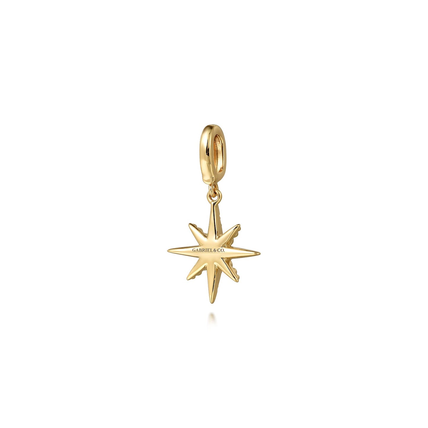 Gabriel & Co. 14K Yellow Gold Diamond Star Charm .15CTW