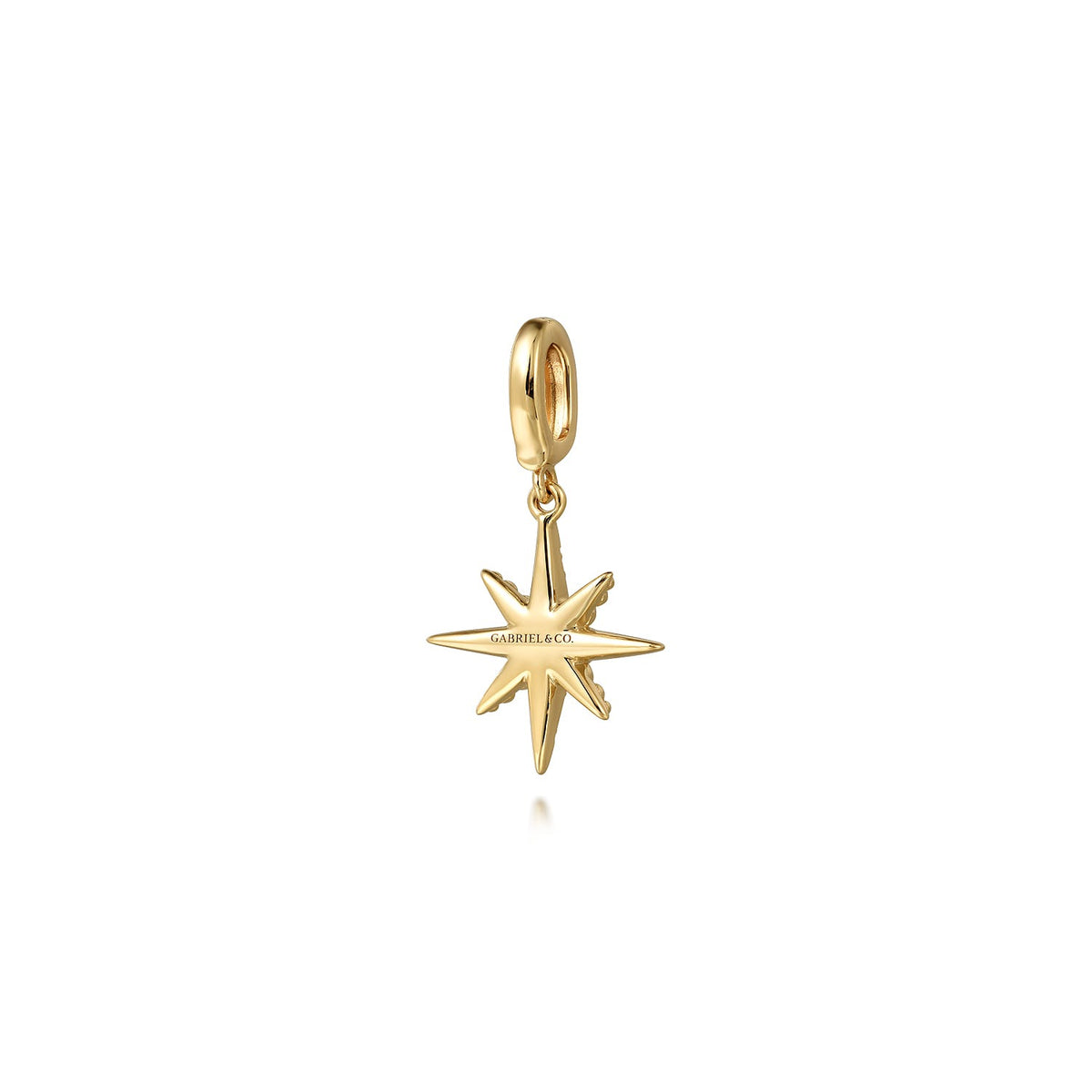 Gabriel & Co. 14K Yellow Gold Diamond Star Charm .15CTW