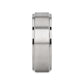 RHINOX Brushed Raised Center Men’s Titanium Wedding Ring with Polished Step Edges - 6mm & 8mm