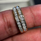 Two Row Diamond Band Ring 10k Yellow Gold