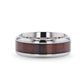 TALI Beveled Titanium Ring with Rosewood Inlay - 8mm