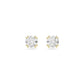 Swarovski Constella Stud Earrings, Round Cut, White, Gold-Tone Plated