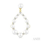 2 MM-4.5 MM Drop Tear Round Shape Cultured Pearls and 1/4 Ctw Round Cut Diamond Fashion Earrings in 14K Yellow Gold