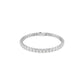 Swarovski Matrix Tennis Bracelet, Round Cut, White, Rhodium Plated