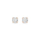 Swarovski Stilla Stud Earrings, Round Cut, White, Rose Gold-Tone Plated