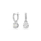 Swarovski Stilla Drop Earrings, Round Cut, White, Rhodium Plated