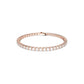 Swarovski Matrix Tennis Bracelet, Round Cut, White, Rose Gold-Tone Plated