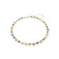 Swarovski Stilla Tennis Necklace, Mixed Cuts, Multicolored, Gold-Tone Plated
