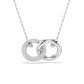 Swarovski Dextera Pendant, Interlocking loop, White, Rhodium plated
