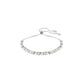 Swarovski Matrix Tennis Bracelet, Crystal Pearl, Round Cut, White, Rhodium Plated