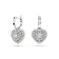 Swarovski Idyllia Earrings, White, Rhodium Plated