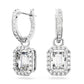 Swarovski Millenia Crystal Drop Hoop Earrings, White, Rhodium Plated