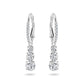 Swarovski Stilla Drop Earrings, Round Cut, White, Rhodium Plated