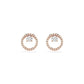 Swarovski Constella Stud Earrings, Round Cut, White, Rose Gold-Tone Plated