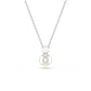 Swarovski Matrix Pendant, Crystal Pearl, Round Cut, White, Rhodium Plated