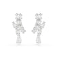 Swarovski Matrix Drop Earrings, Mixed Cuts, White, Rhodium Plated