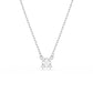 Swarovski Stilla Attract Pendant, Square Cut, White, Rhodium Plated