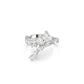 Swarovski Matrix Ring, Mixed Cuts, White, Rhodium Plated