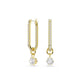 Swarovski Constella Drop Earrings, Round cut, White, Gold-tone plated