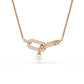 Swarovski Constella pendant Crystal pearl, Round cut, White, 18K rose gold finish 5728589 — official product image