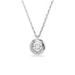 Swarovski Dextera Pendant, Round Cut, White, Rhodium Plated