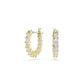 Swarovski Matrix Vittore Hoop Earrings, Round Cut, White, Gold-Tone Plated