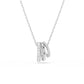 Swarovski Hyperbola Pendant, Round Cut, White, Rhodium Plated