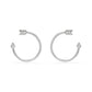 Swarovski Idyllia Hoop Earrings, Mixed Cuts, Arrow, White, Rhodium Plated
