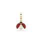 Swarovski Idyllia Charm, Mixed Cuts, Ladybug, Red, Gold-Tone Plated