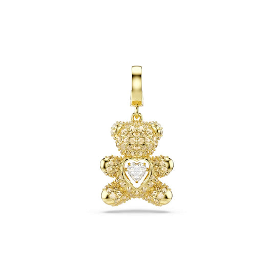 Swarovski Idyllia Charm, Mixed Cuts, Teddy, Gold Tone, Gold-Tone Plated