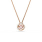 Swarovski Constella Dancing Stone Pendant, Pink, Rose Gold-Tone Plated