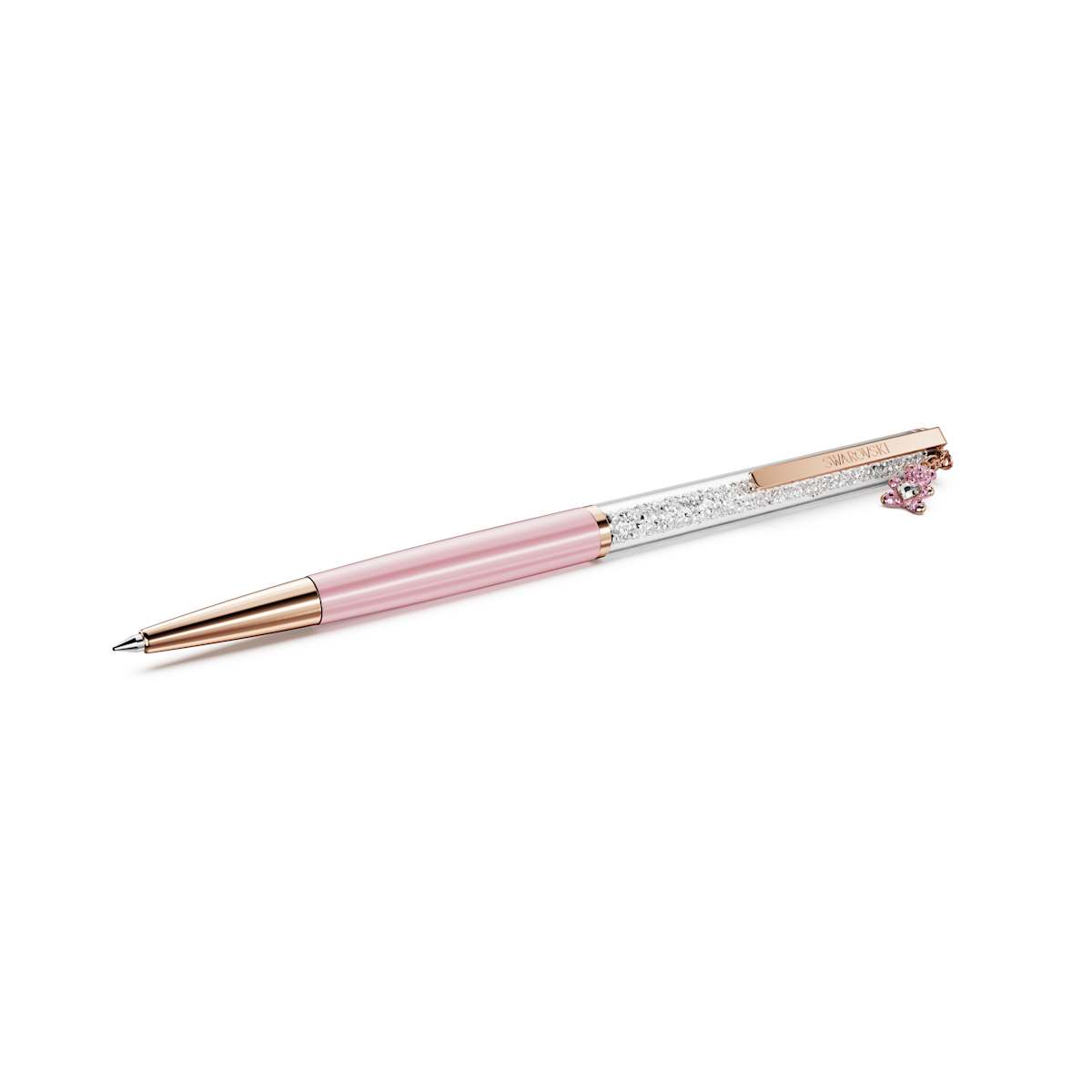 Swarovski Crystalline Ballpoint Pen, Teddy, Pink, Pink Lacquered, Rose Gold-Tone Plated