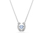 Swarovski Symbolica Horseshoe Pendant, Blue, Rhodium Plated