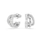 Swarovski Hyperbola Hoop Earrings, Round cut, Mini, White, Rhodium plated