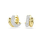 Swarovski Dextera Hoop Earrings, Round cut, Mini, White, Gold-tone plated