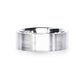 ARISTOCRAT Silver Brushed Finish Flat Style Wedding Band - 4mm & 8mm