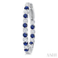 1.8 MM Sapphire and 1/2 Ctw Round Cut Inside-Out Diamond Precious Hoop Earrings in 14K White Gold