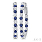 1.8 MM Sapphire and 1/2 Ctw Round Cut Inside-Out Diamond Precious Hoop Earrings in 14K White Gold