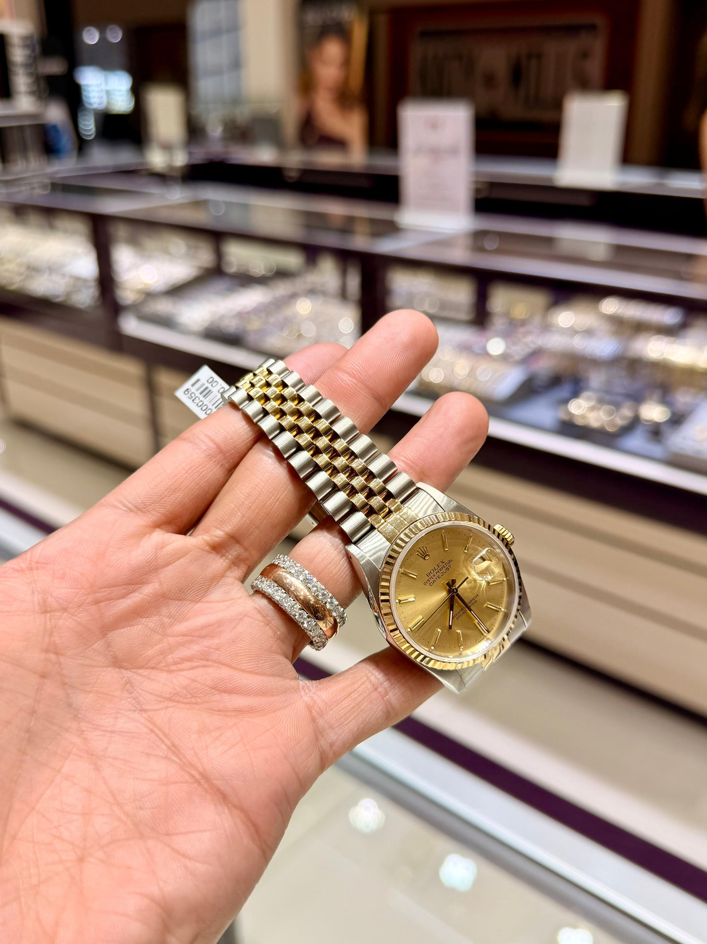 Rolex Datejust Watch | 16233 | 36MM | Gold Index | Jubilee Band